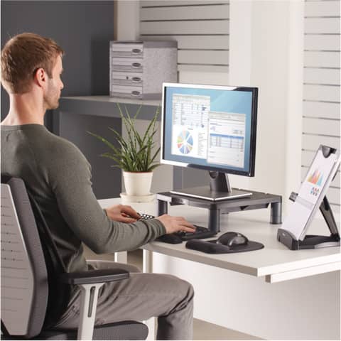Supporto FELLOWES per monitor standard plastica grafite 10x33x34 cm 9169301